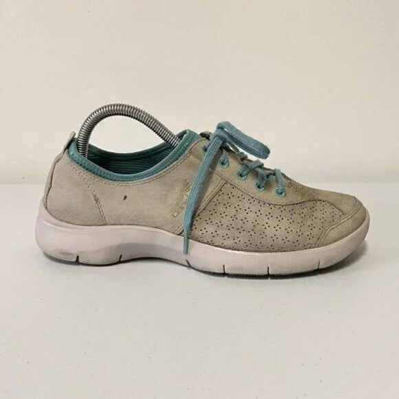 Dansko Elise Gray Genuine Leather Lace Up Sneakers 4401242400 - Picture 1 of 9
